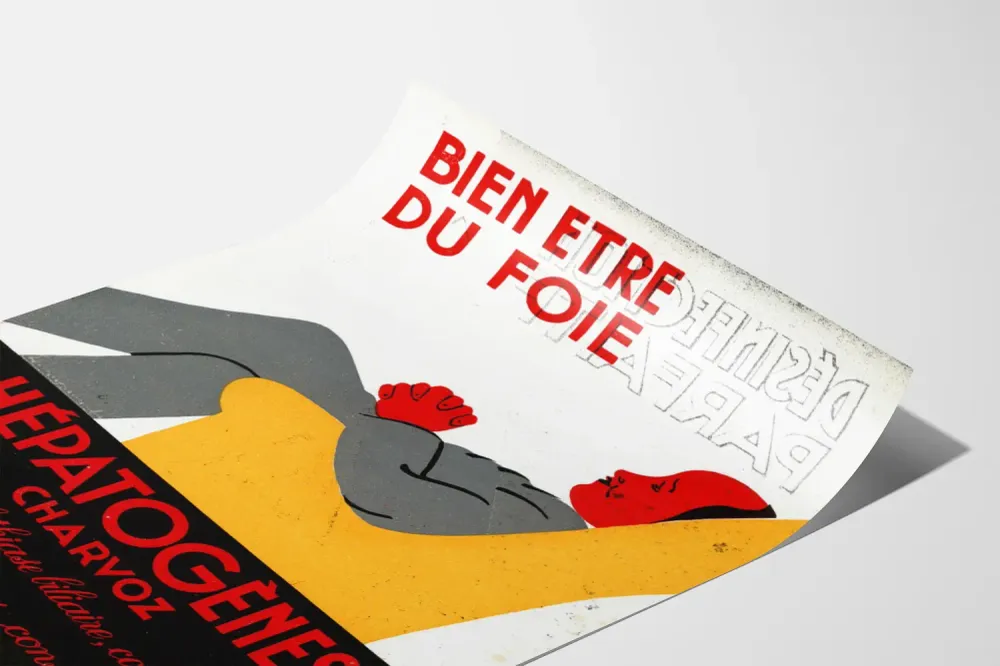 Affiche vintage Bien-être du Foie Hépatogènes Charvoz