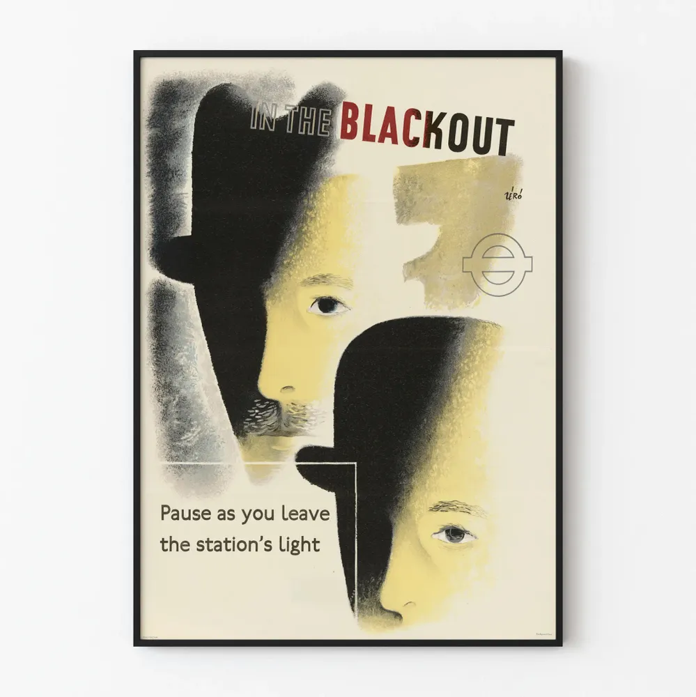 Affiche vintage Blackout pour décoration murale