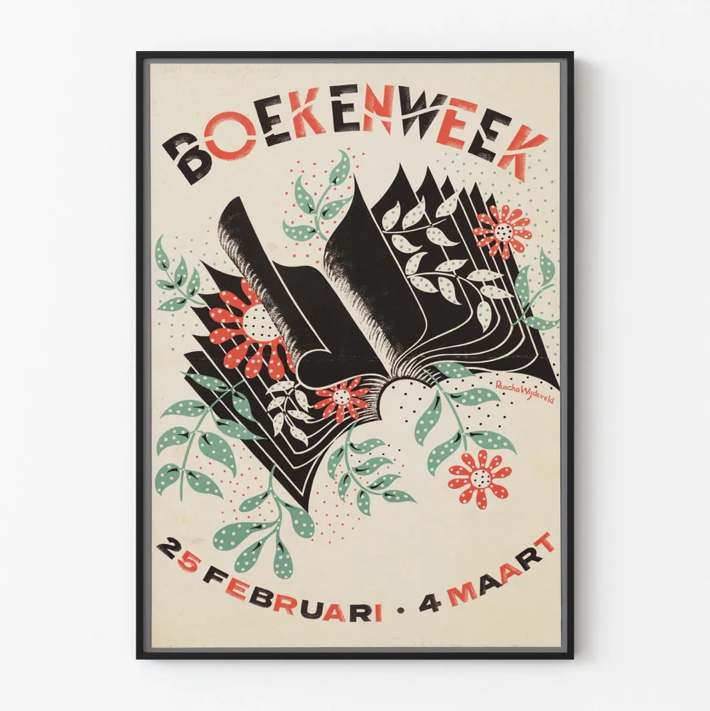 Affiche vintage Boekenweek 25 février - 4 mars