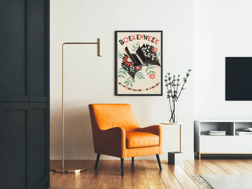Affiche vintage Boekenweek 25 février - 4 mars