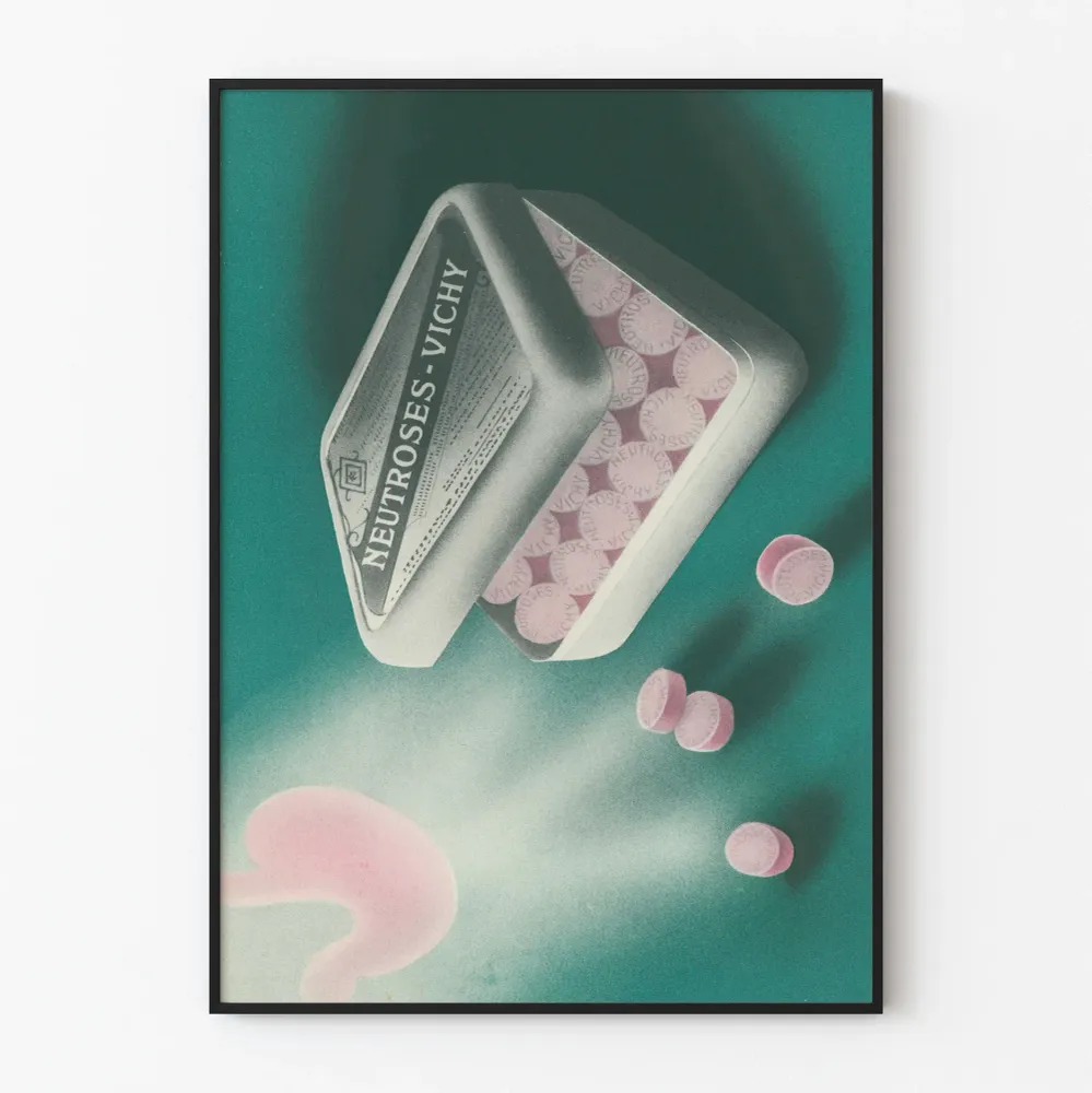 Affiche Vintage Boîte de Neutroses Vichy