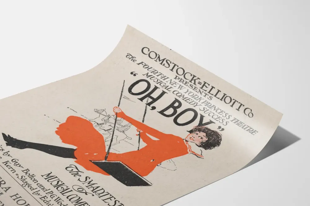 Affiche vintage Oh, Boy - Comédie musicale américaine