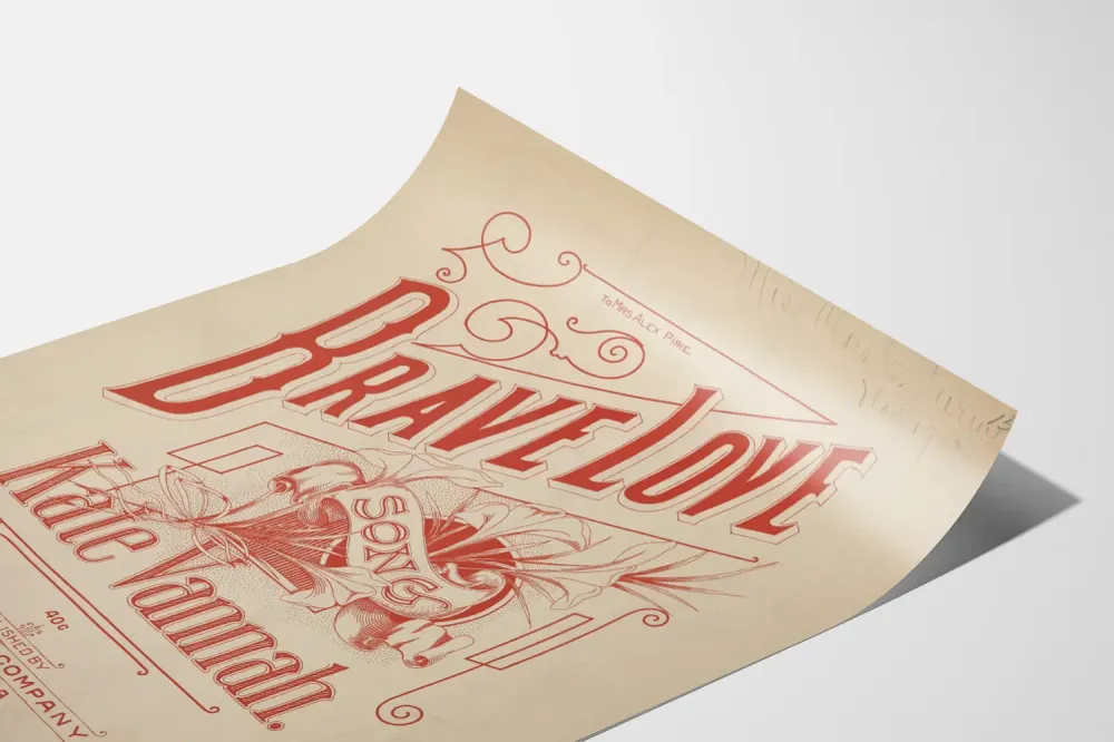 Affiche vintage Brave Love style art déco
