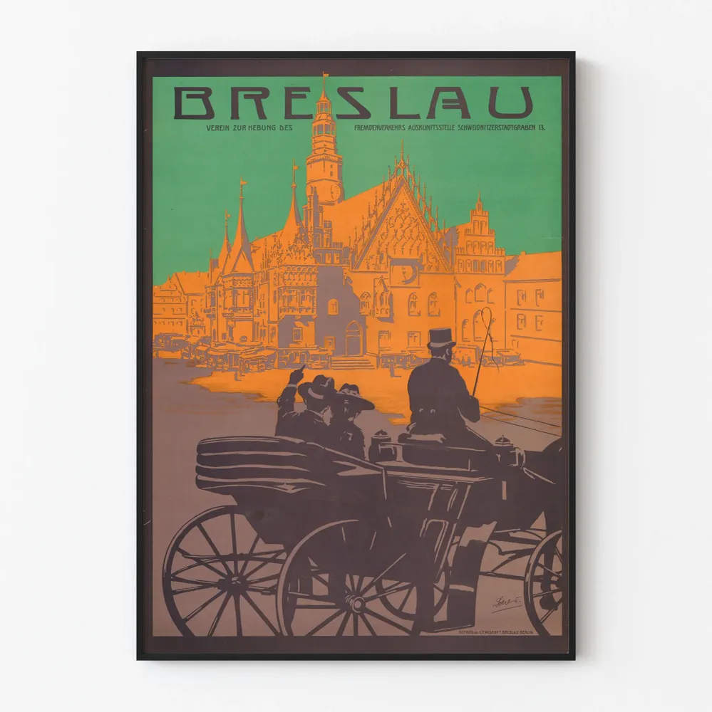 Affiche vintage Breslau - Décoration murale rétro vintage