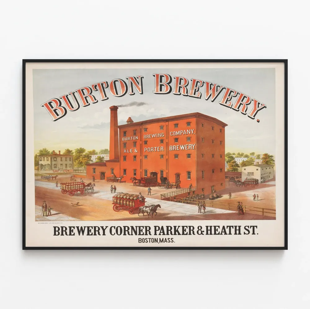 Affiche Vintage Burton Brewery - Décoration Murale Industrielle