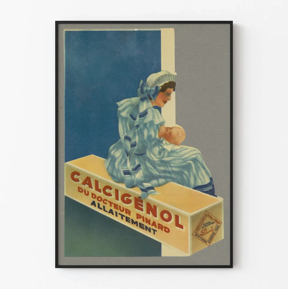 Affiche Vintage Calcigenol du Docteur Pinard Allaitement