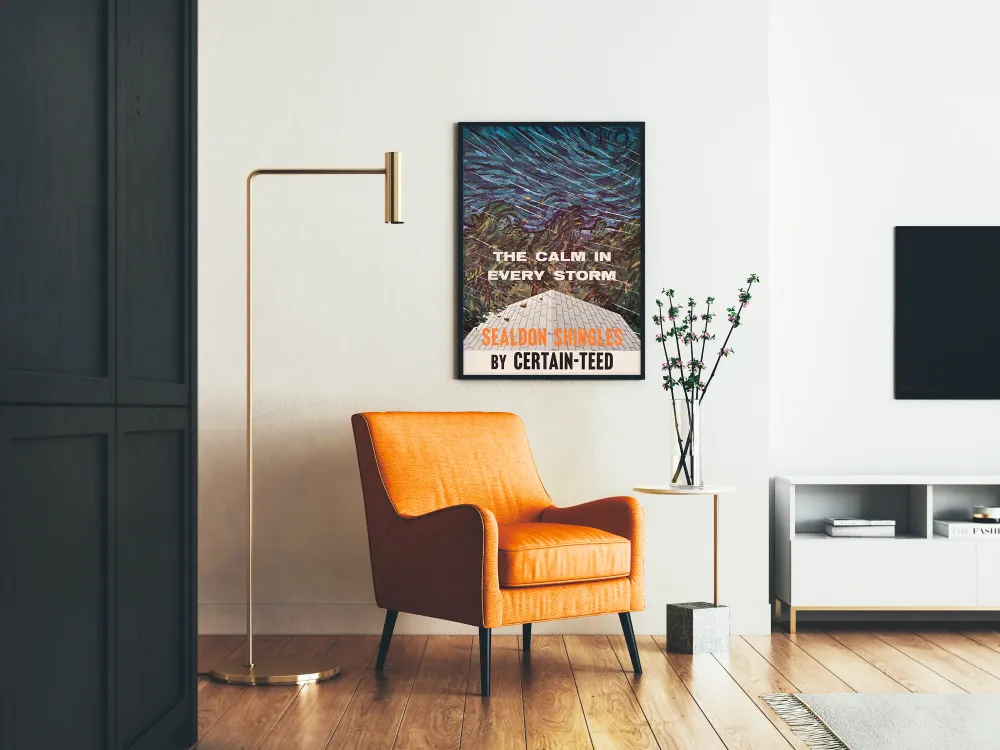 Affiche vintage Calm Every Storm - Poster décoration murale Sealdon Shingles