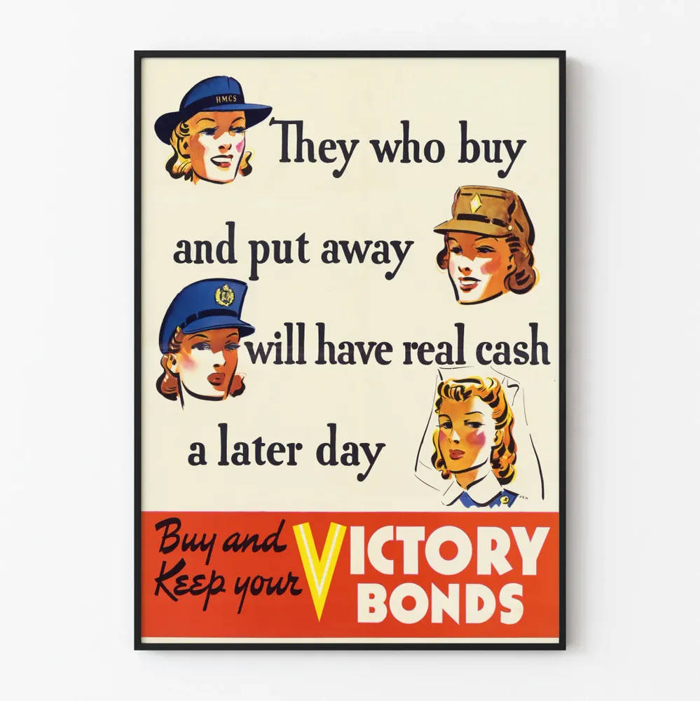 Affiche vintage de campagne pour Bons de Victoire