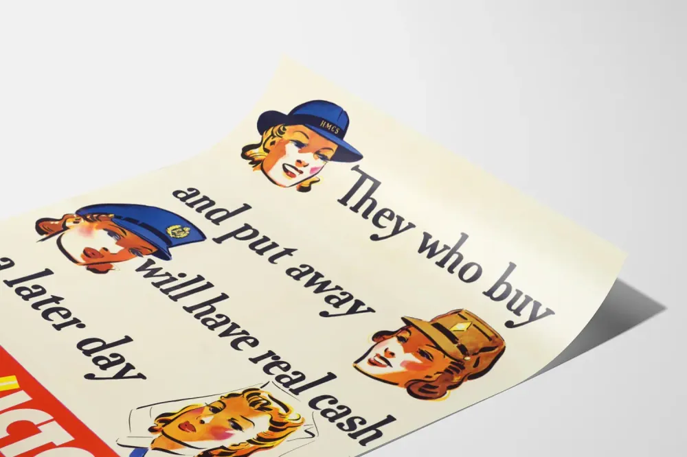 Affiche vintage de campagne pour Bons de Victoire
