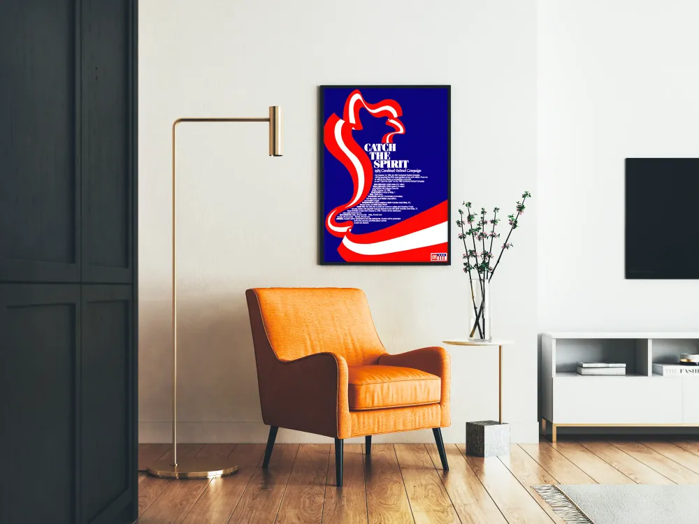 Affiche Vintage Catch Spirit 1985 Campagne Fédérale