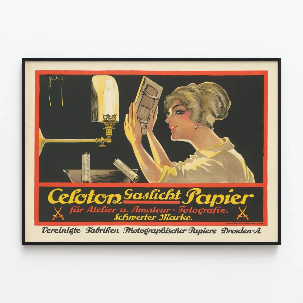 Affiche Vintage Celoton Gaslicht Papier pour Photographie
