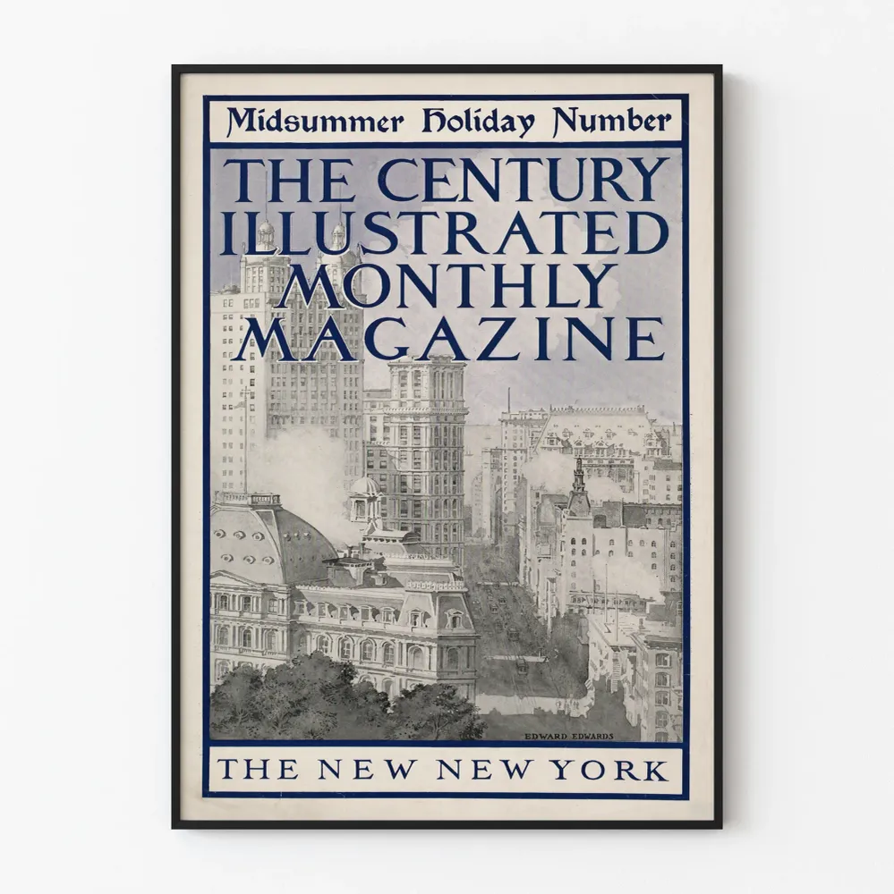 Affiche vintage Century Illustrated Monthly Magazine New York