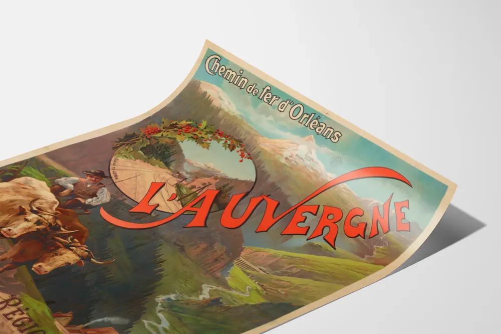 Affiche Vintage Chemin de fer d'Orléans - Région du Lioran, Auvergne