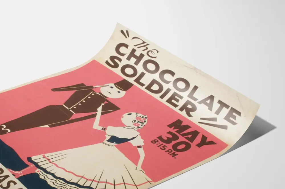 Affiche vintage Chocolate Soldier - Décoration murale rétro