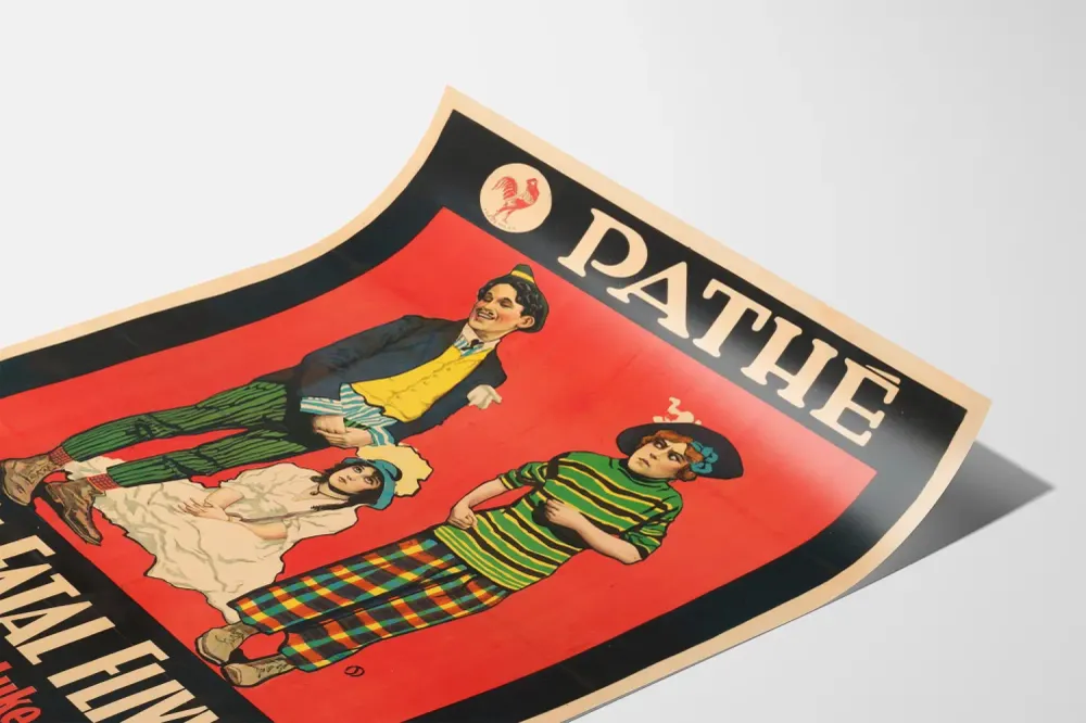 Affiche vintage cinéma Luke's Fatal Flivver - Décoration murale rétro