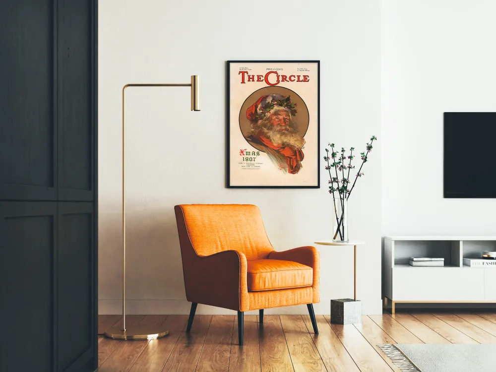 Affiche vintage Circle Noël 1907 Père Noël