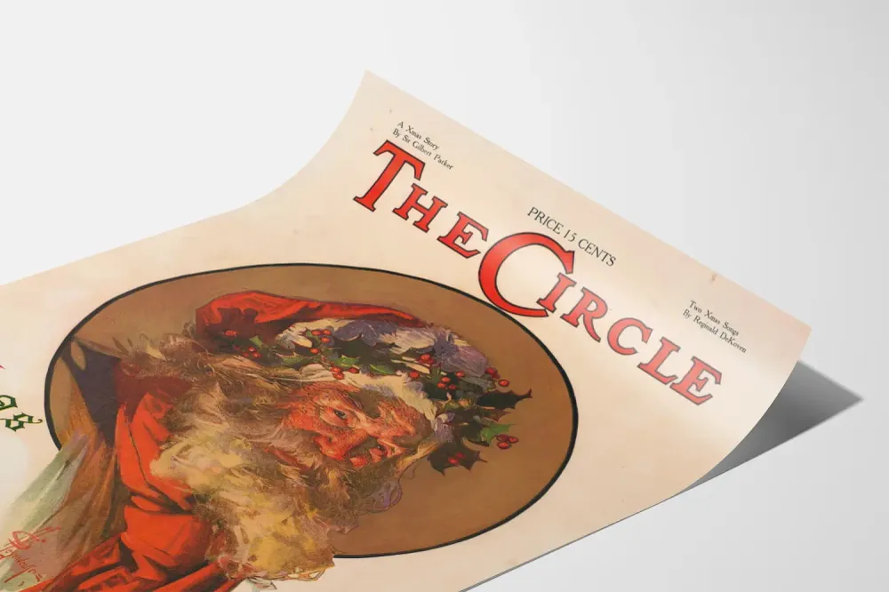 Affiche vintage Circle Noël 1907 Père Noël