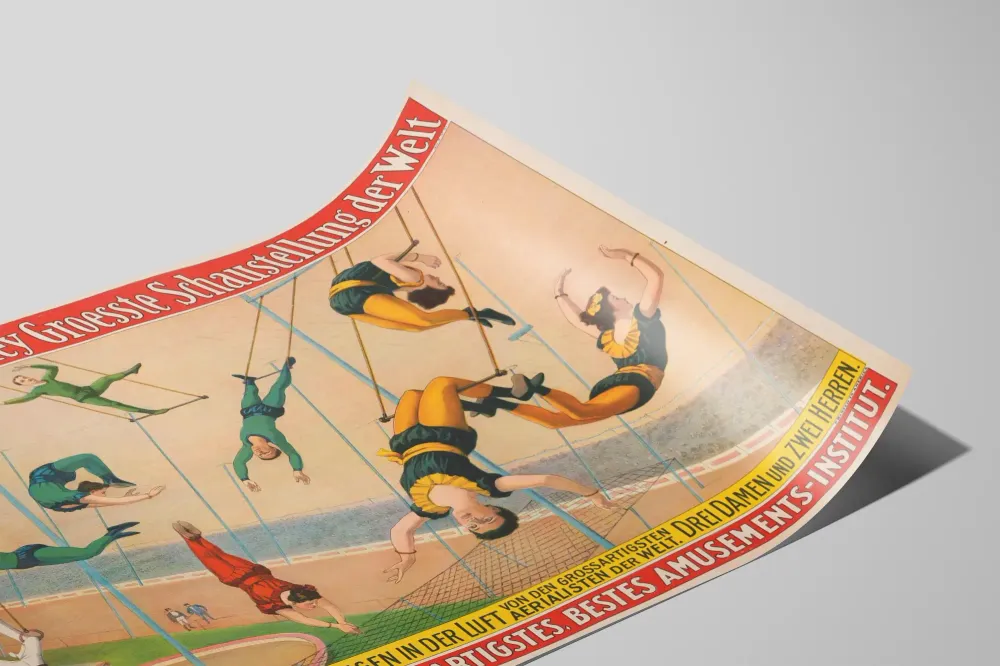 Affiche Vintage Cirque Barnum & Bailey – Acrobates ériens