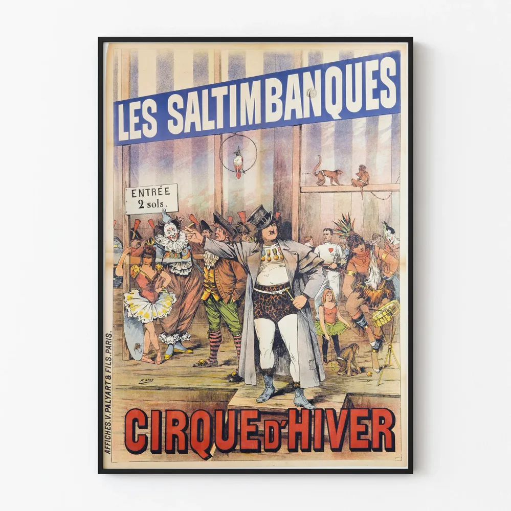 Affiche Vintage Cirque d'Hiver Les Saltimbanques