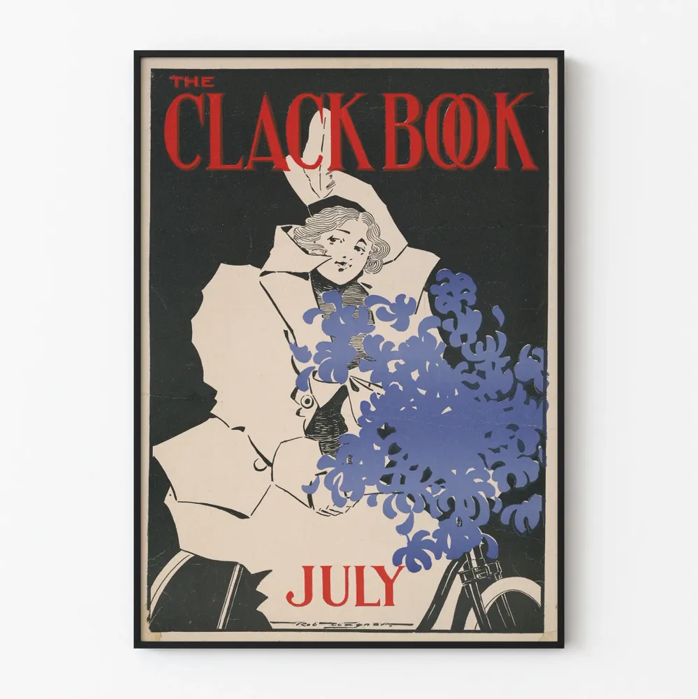 Affiche vintage Clack Book July pour décoration murale