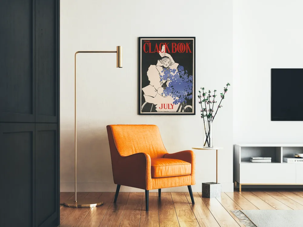 Affiche vintage Clack Book July pour décoration murale