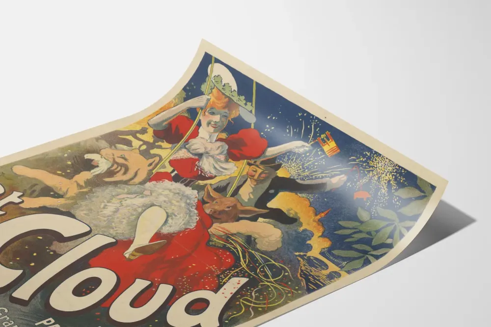 Affiche vintage St Cloud Fête Patronale Grandes Eaux