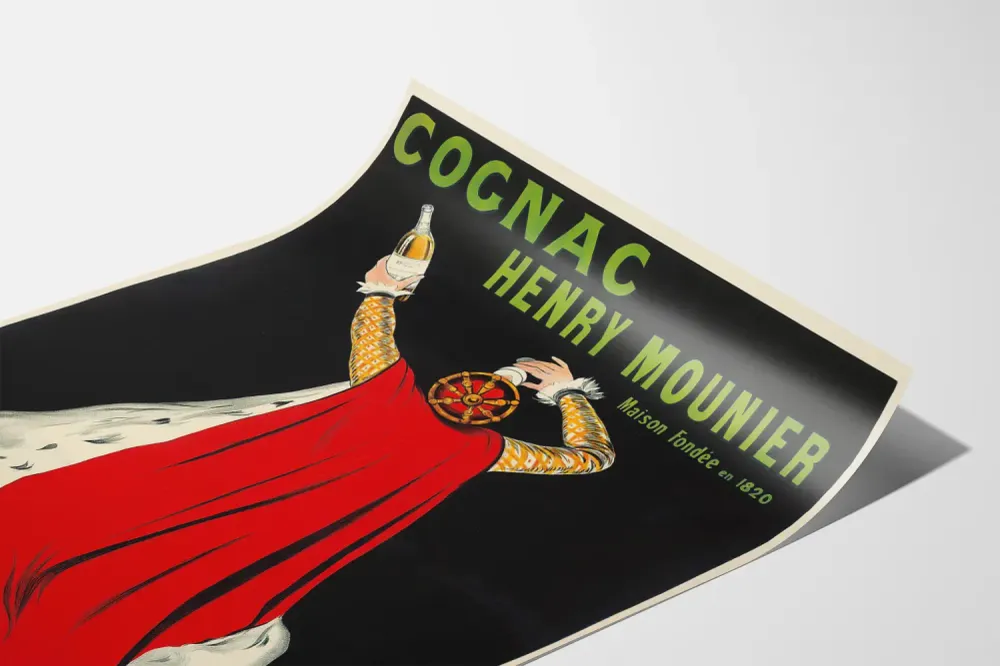 Affiche vintage Cognac Henry Mounier Segonzac déco murale