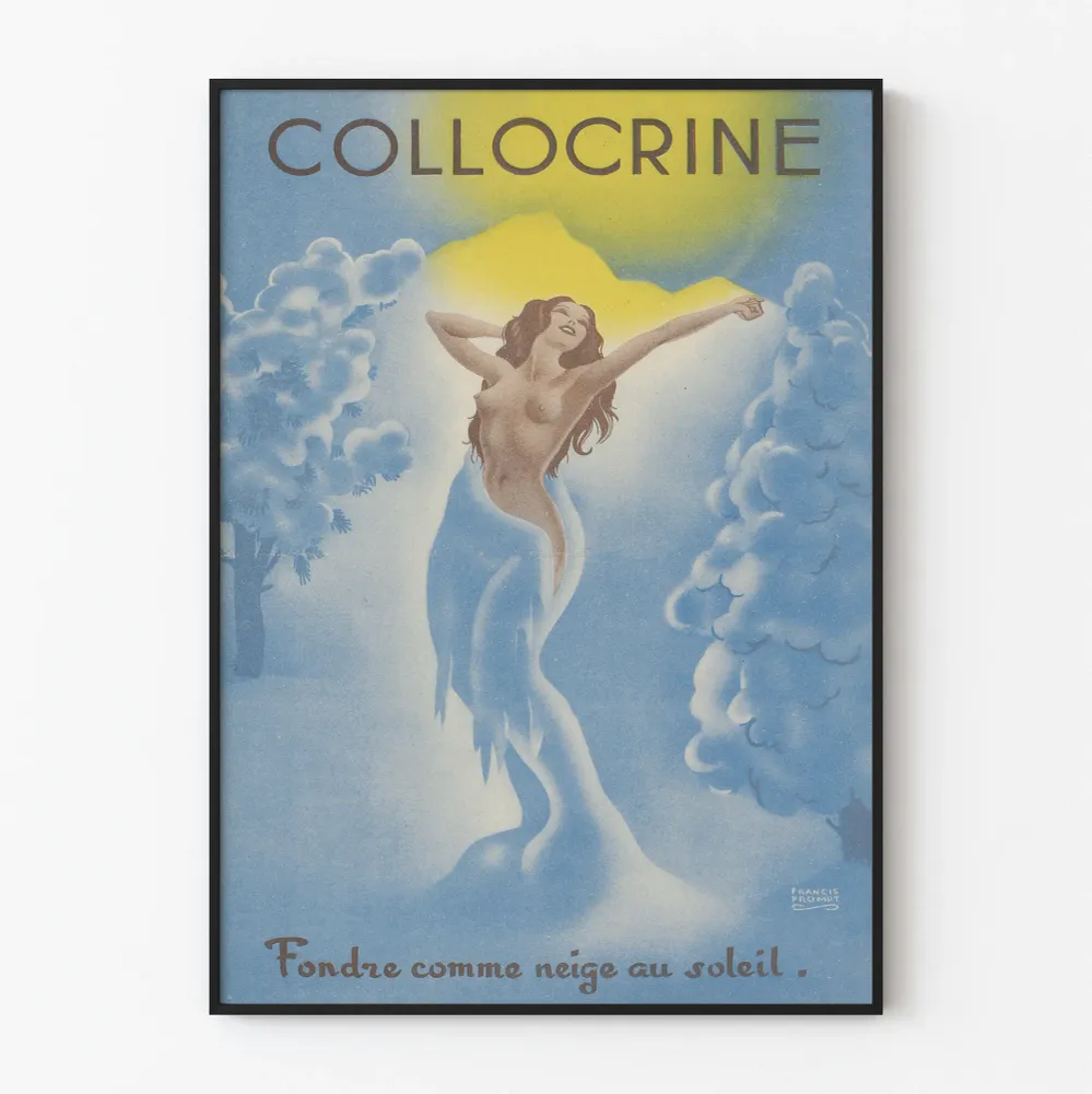 Affiche vintage Collocrine Fondre comme neige au soleil