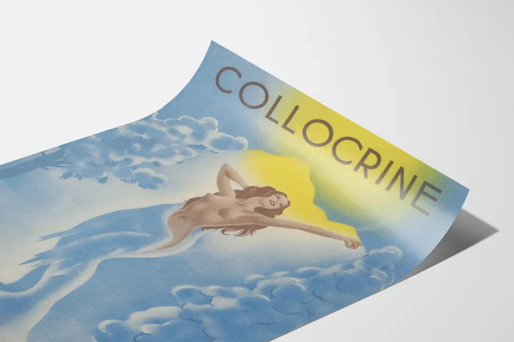 Affiche vintage Collocrine Fondre comme neige au soleil