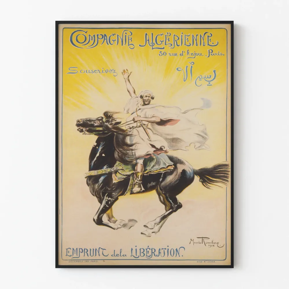 Affiche vintage Compagnie Algérienne - Emprunt de la Libération 1918