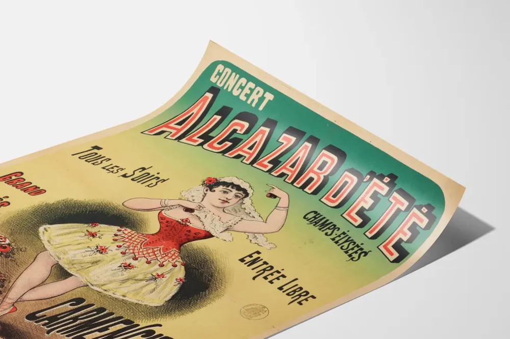 Affiche Vintage Concert Alcazar d'Été - Décoration Murale Rétro