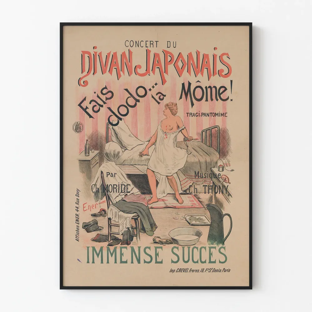 Affiche vintage concert Divan Japonais Fais Dodo la Môme