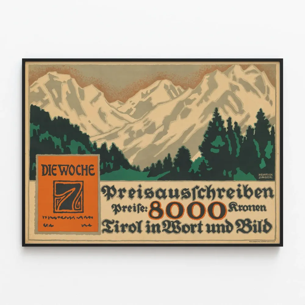 Affiche vintage concours Tiens en mots et images