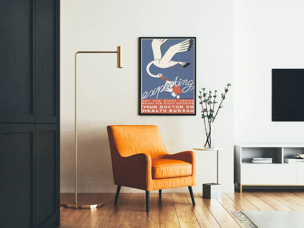 Affiche vintage conseils santé par votre médecin ou bureau de santé