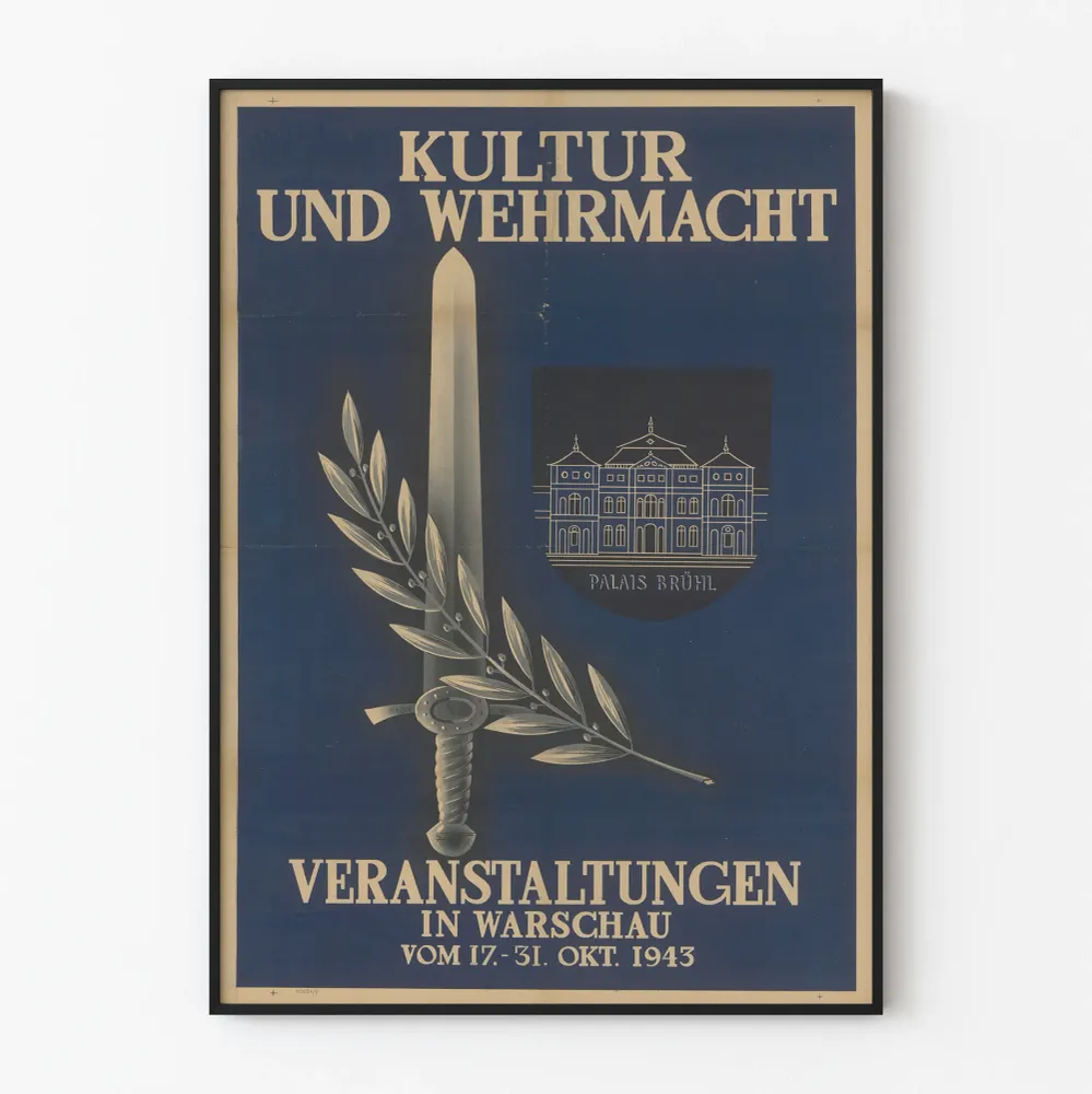 Affiche Vintage Culture et Wehrmacht à Varsovie 1943