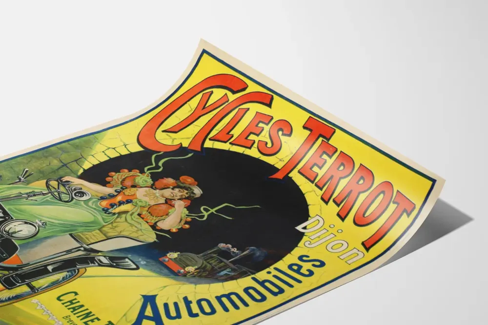 Affiche vintage Cycles Terrot Dijon Automobile