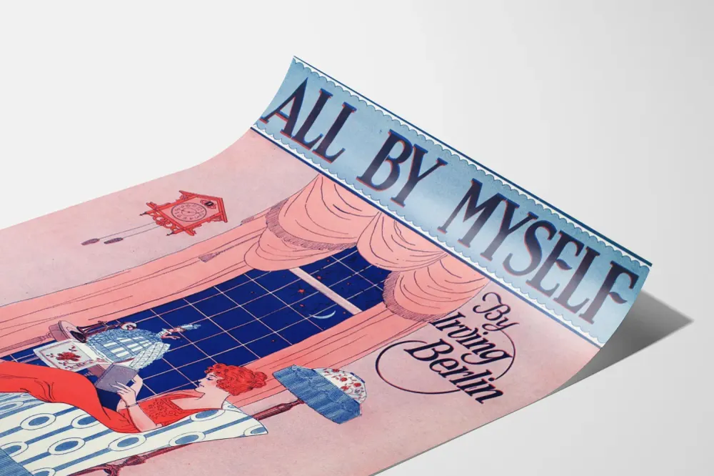 Affiche vintage décoration murale All Myself Irving Berlin