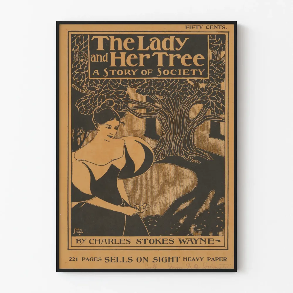 Affiche vintage décoration murale Lady and Her Tree