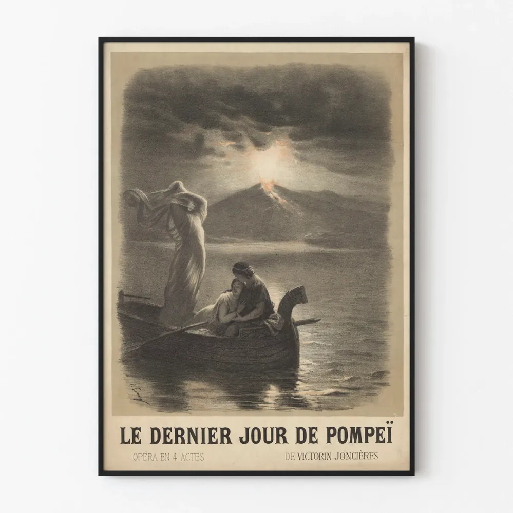 Affiche vintage Le dernier jour de Pompei - Décoration murale artistique