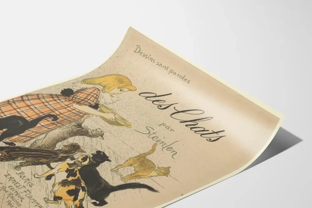 Affiche vintage 'Des Chats' par Steinlen pour décoration murale