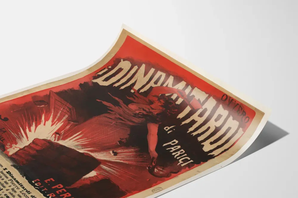 Affiche vintage I Dinamitardi di Parigi Ravachol pour décoration murale