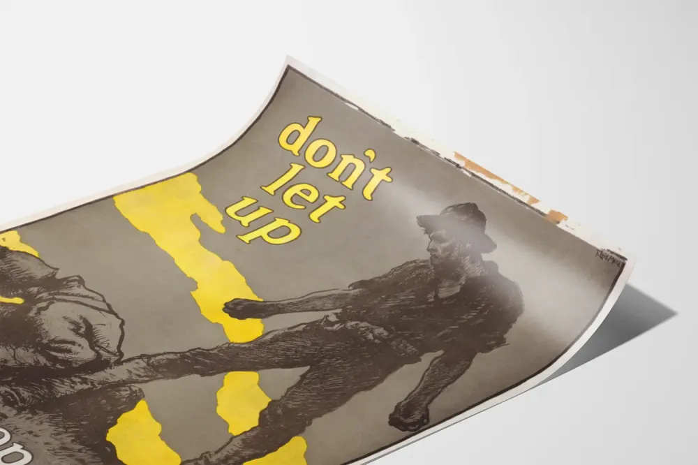 Affiche vintage don't let up Keep On Saving Food