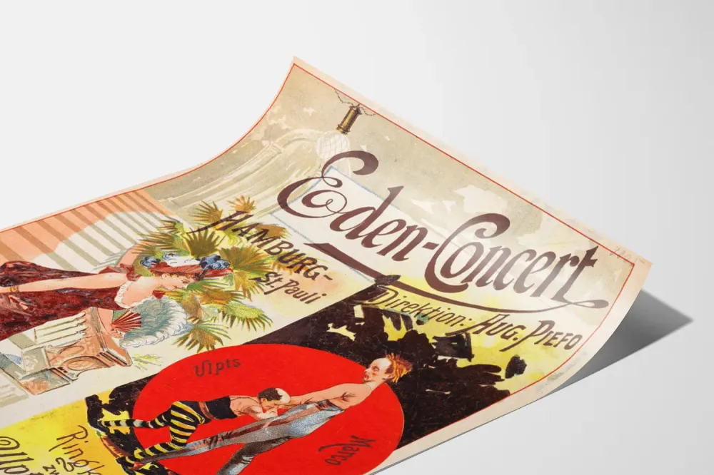 Affiche vintage Eden-Concert Hambourg St. Pauli