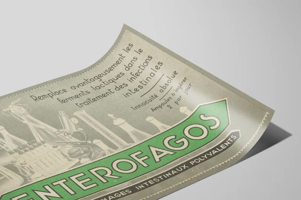 Affiche vintage Enterofagos - Décoration murale scientifique rétro