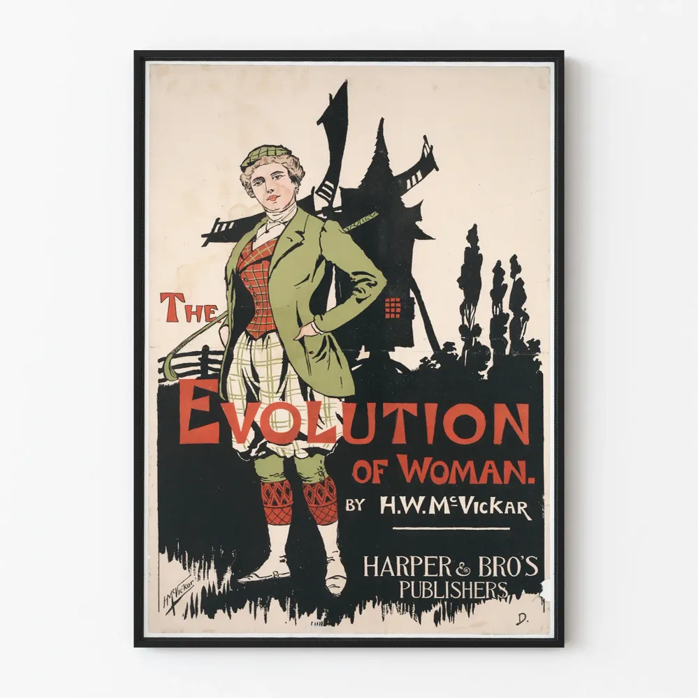 Affiche Vintage Evolution Woman par H.W. McVickar