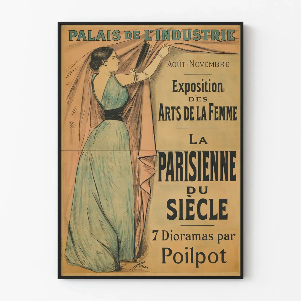 Affiche vintage exposition Arts de la Femme Palais de l'Industrie