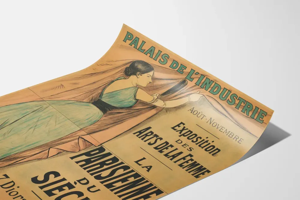 Affiche vintage exposition Arts de la Femme Palais de l'Industrie