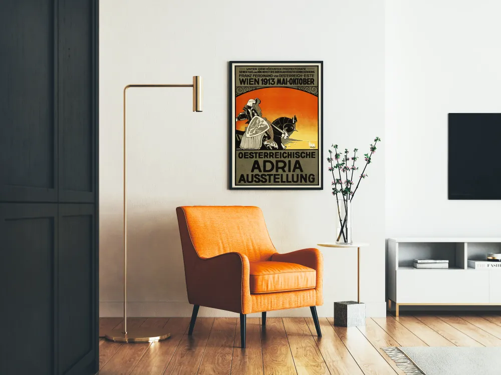 Affiche vintage exposition autrichienne Adria 1913