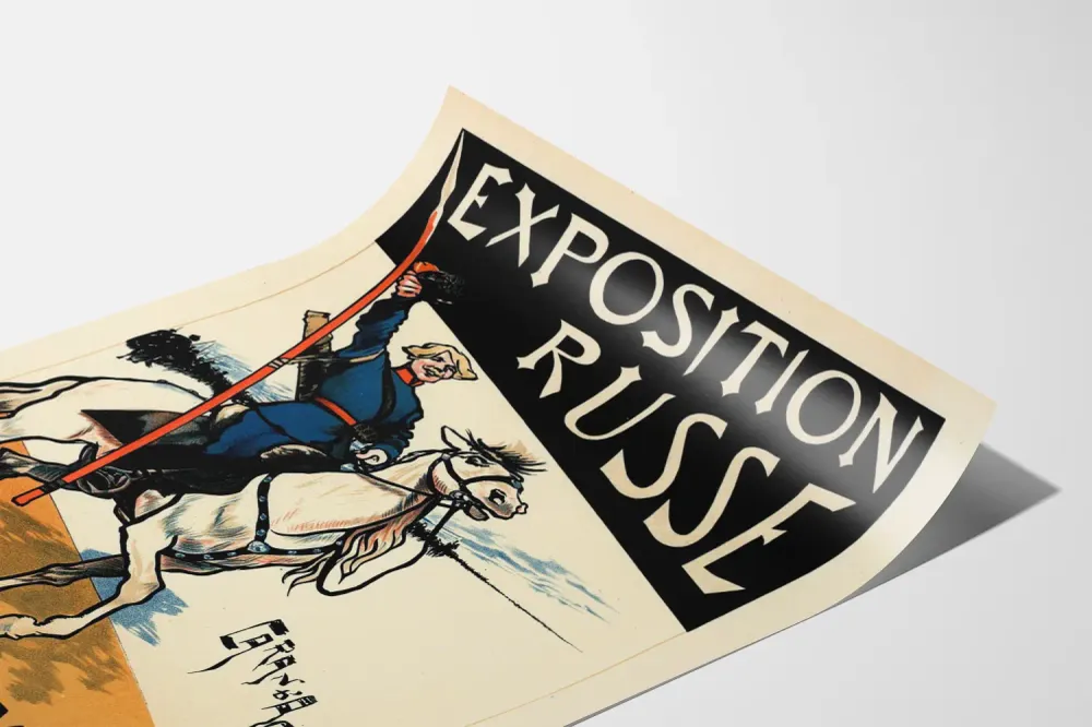 Affiche vintage Exposition Russe Champ-de-Mars décoration murale