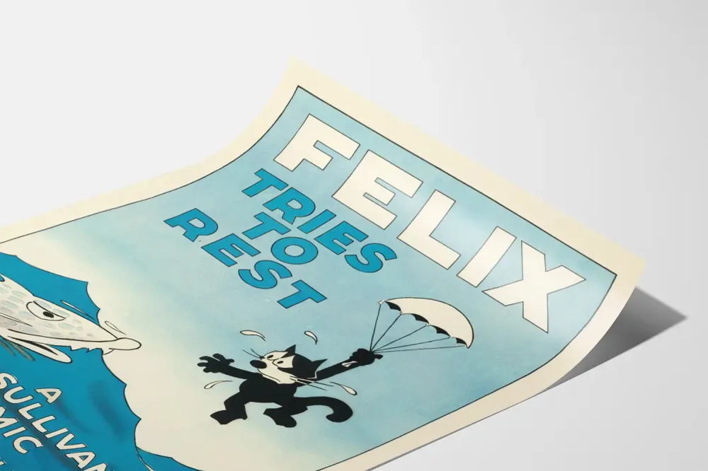 Affiche vintage Felix Tries to Rest - Décoration murale BD rétro